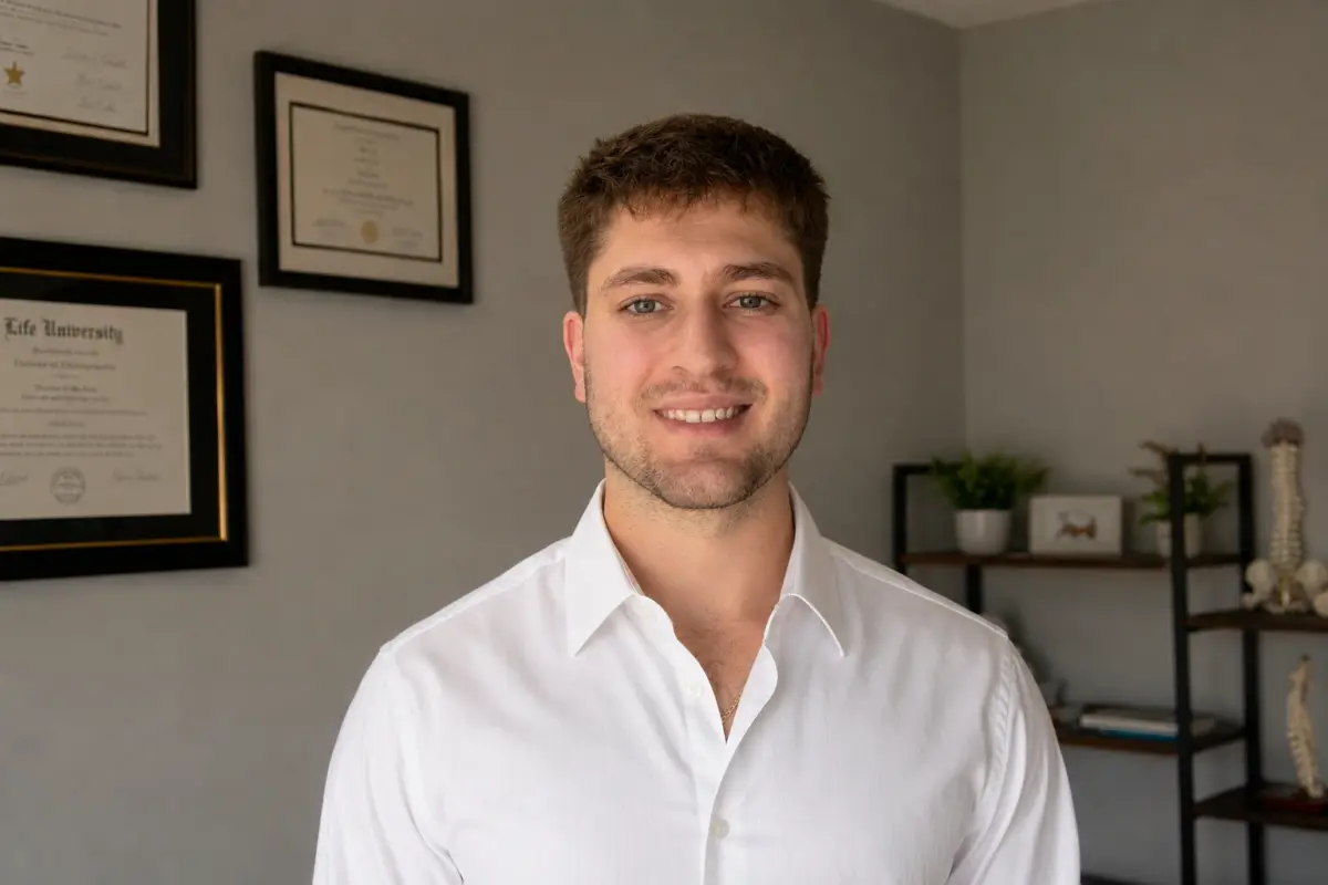 Dr. Quintin Minni, chiropractor at Elevate Chiropractic in Topsham, Maine